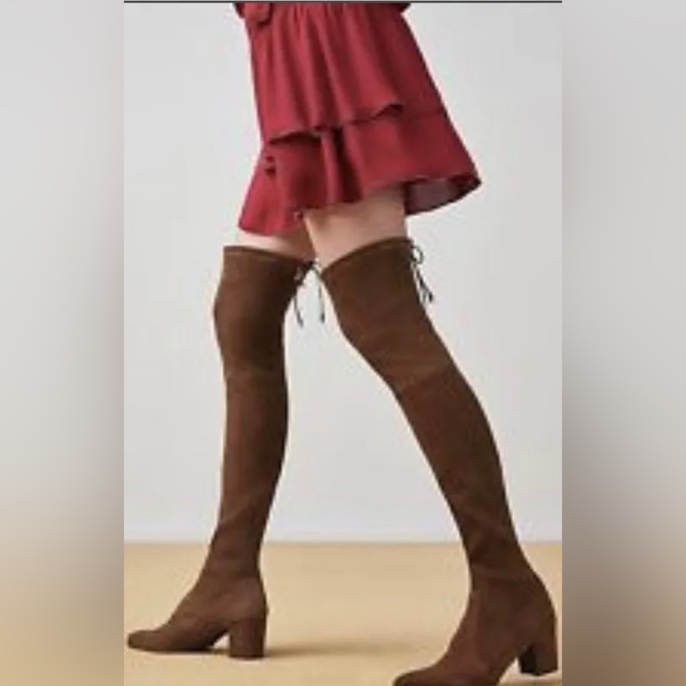 Stuart Weitzman Midland, Walnut, suede thigh, high boot